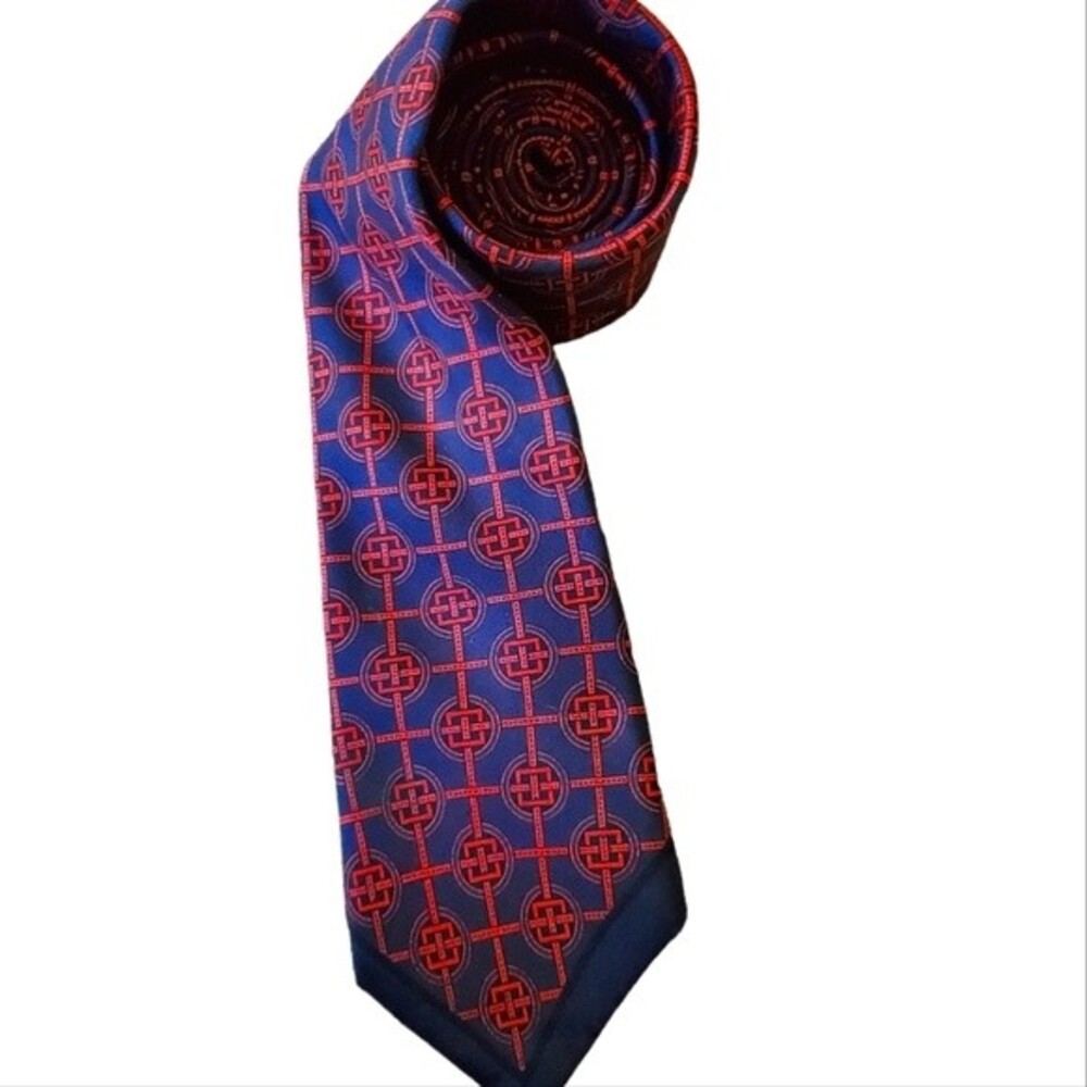 Smithsonian Institution‎ Vintage Silk Floor Tile Design Tie